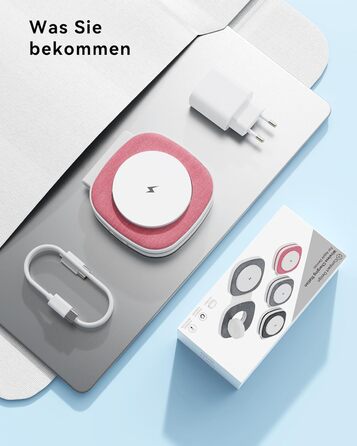 Зарядна станція 2-в-1 для Apple Watch та iPhone MagSafe (Рожева) з мережею 20W