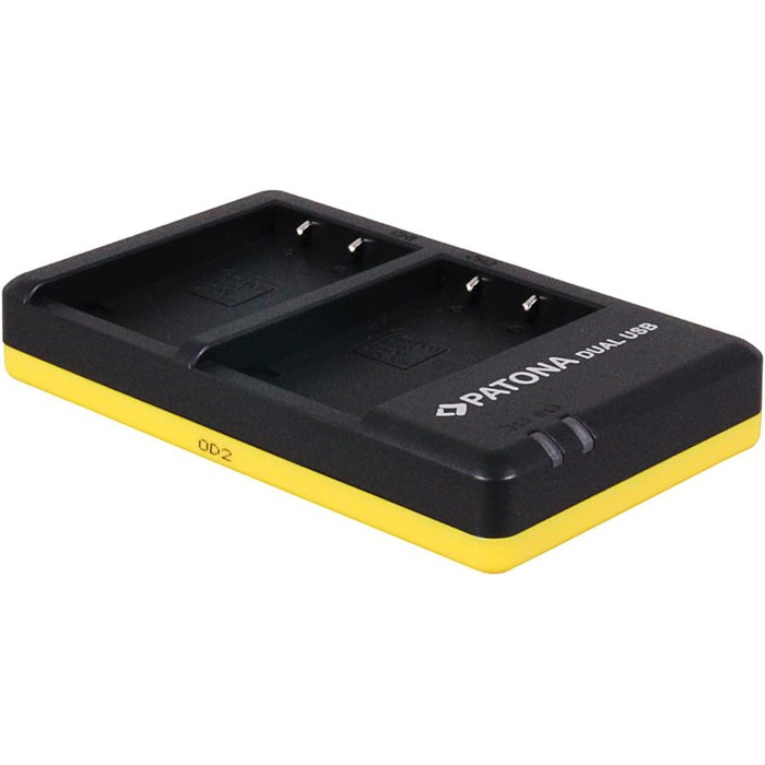 Зарядний пристрій Patona USB Dual для акумуляторів Olympus BLS-5/BLS-50/BLS-1 (OM-D E-M10 II-IV, Pen E-PL2-E-PL9, E-P3, PM1/PM2, Stylus 1, E-450) - одночасний заряд 2-х акумуляторів