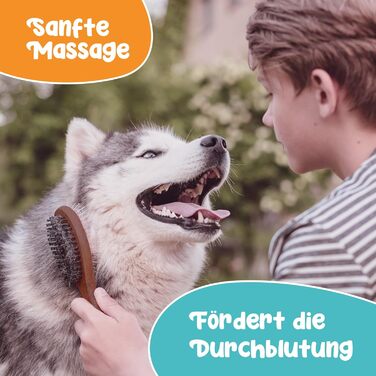 Двостороння щітка для собак та котів HomePetWorld - для догляду за довгою та середньою шерстю, видалення ковтунів та підшерстя