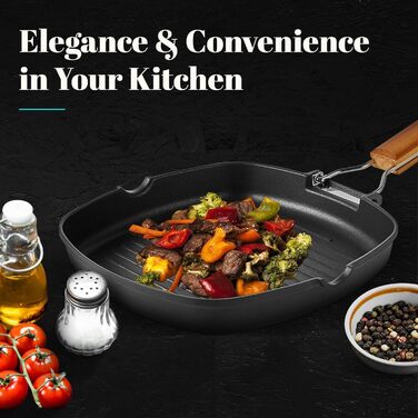 WECOOK! Ecostone Гриль сковорода алюмінієва з антипригарним покриттям рифлена 24x24 см