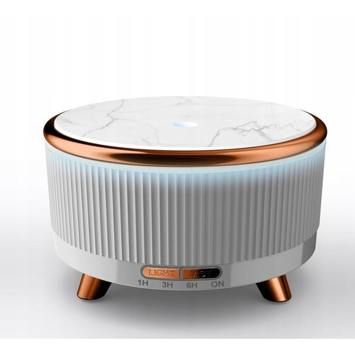 Ароматичний дифузор-зволожувач повітря з LED-підсвіткою для ефірних олій, білий