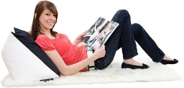 Крісло-мішок для читання Bookworm Lesekissen: ергономічна подушка-підголовник з мікроперлинками для комфортного читання та відпочинку