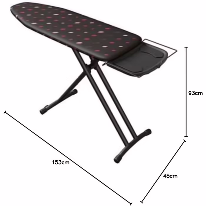 Праскавальна дошка Laurastar Plusboard 42x125 см, 100% бавовна, регульована висота, для парових прасувальних станцій, з колесами, зручне зберігання