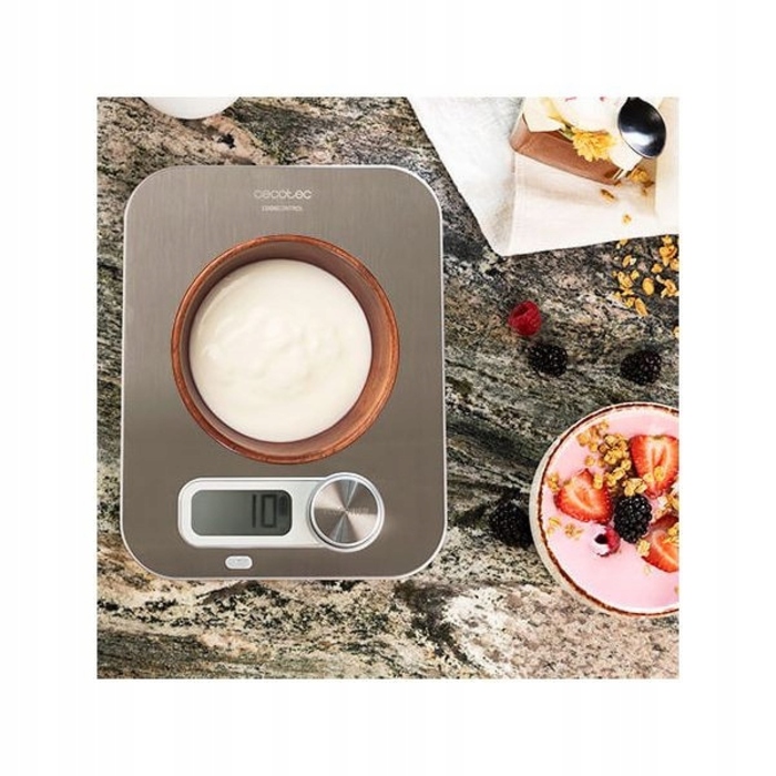 Кухонний ваги Cecotec Cook Control 10200 EcoPower, сріблястий/сірий, 8 кг