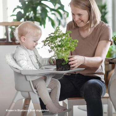 Стілець для годування Stokke Clikk Glacier Green з підносом і ременем безпеки, легкий, ергономічний, для дітей 6-36 місяців, до 15 кг