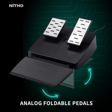 NITHO Drive Pro ONE: Ігровий кермо NITHO з педалями та перемикачем передач для PS4, PC, Xbox One, Xbox Series X|S та Switch. 270 градусів, Zero Dead Zone.