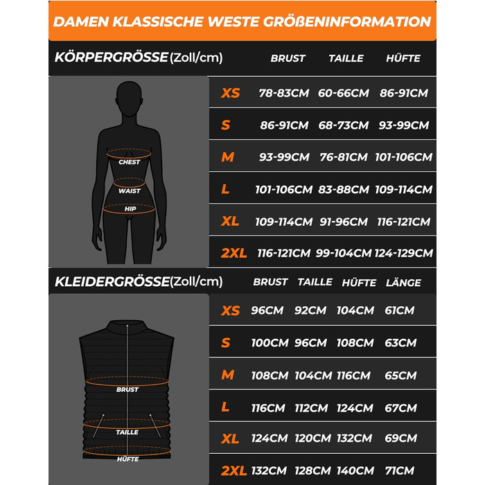 Жіноча грілка для тіла з Powerbank 16000mAh - Грілка з 9 зонами обігріву та 3 рівнями температури, для активного відпочинку, туризму та катання на лижах, чорного кольору, розмір S