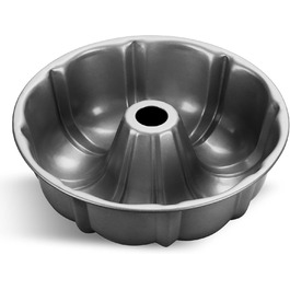 Форма для кексів Onader, нержавіюча сталь з антипригарним покриттям, 25,5 см, кругла форма для випічки кексів, хліба, здобної випічки, легко миється (сірий)