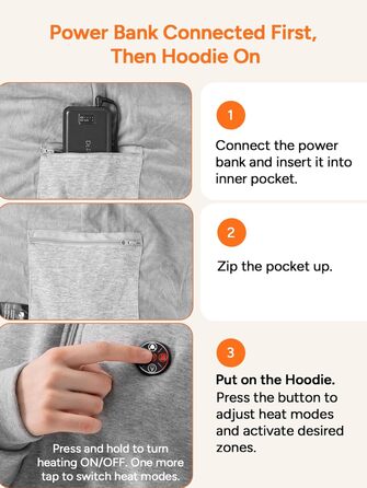 Обогріваючий жилет Dr.Prepare для чоловіків та жінок. Електричний жилет з регулюванням температури, унісекс. Ідеально для активного відпочинку, спорту та подорожей. (XXL, Сірий)