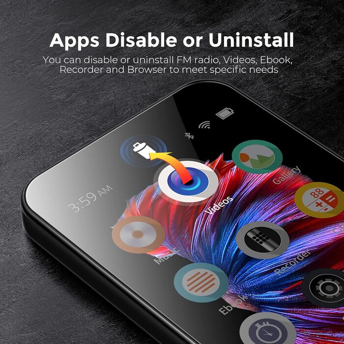 MP3-плеєр TIMMKOO з Bluetooth та WiFi, 4.0