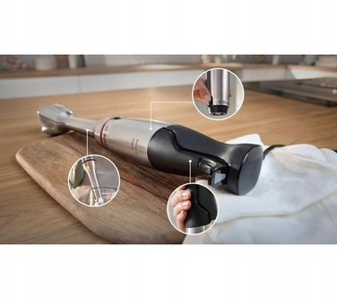 Занурювальний блендер Bosch ErgoMaster MSM6M8X1 1000 Вт, чорний