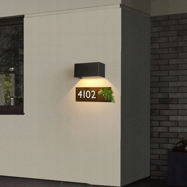 Стіна LED-бра 24W, зовнішній квадратний світильник (чорний), освітлення вгору-вниз