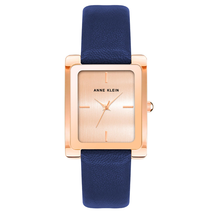 Жіночий шкіряний годинник Anne Klein синього кольору