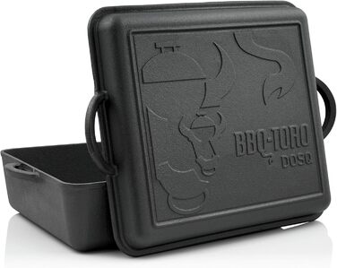Чавунний казан BBQ-Toro Dutch Oven з кришкою, 10,5 л, попередньо підготовлений, для запікання та тушкування