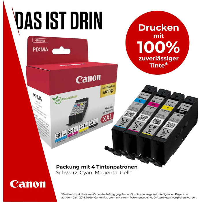 Оригінальний набір чорнильних картриджів Canon CLI-581XXL Multipack