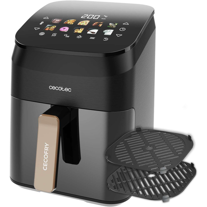 Фритюрниця Cecotec CecoFry Advance Double 9 л. Електрична, без масла, з цифровим керуванням, 2850 Вт, 2 кошики, PerfectCook