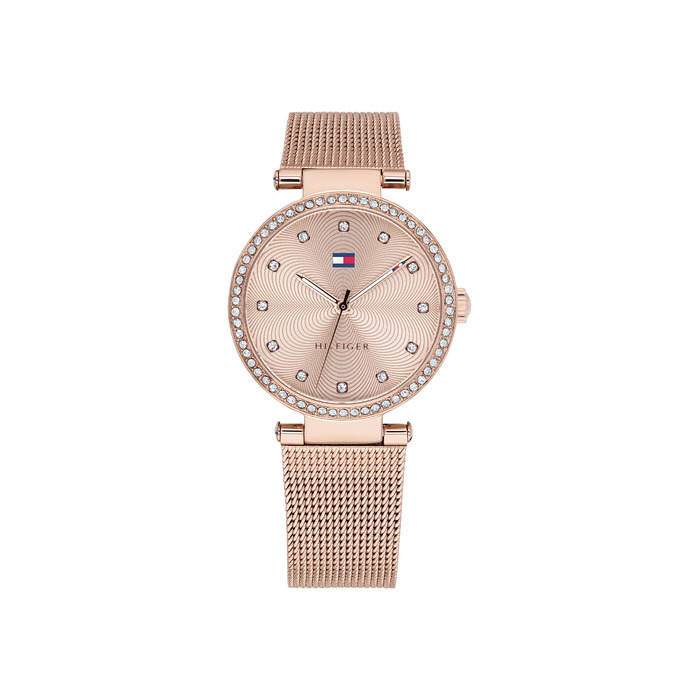 Годинник Tommy Hilfiger для жінок: кварцовий механізм, рожеве золото, сталеве браслет-сітка