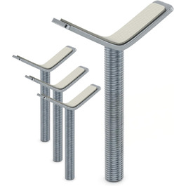 Захисне ґратка BOMI Mira для дверей | Захист від котів з люком | Ідеальне перегородження для собак, котів та цуценят | Металеве ґратка для собак у квартирі, білий колір | Набір Y-адаптерів (M10), 4 шт., сріблястий