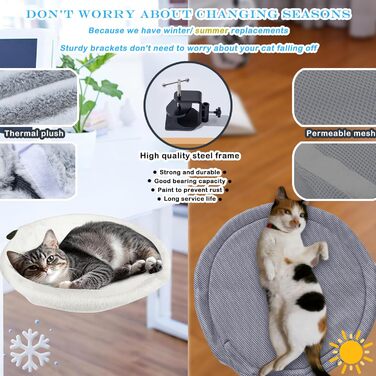 Кішка гамак ліжко кошик для сну, м'яке ліжко для котів та цуценят, 45x45 см, з ковдрою та іграшками, до 22 кг