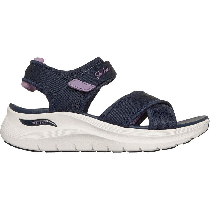 Skechers Arch Fit 2.0 Feelin' Bright - жіночі сандалі на плоскій підошві, темно-сині (36 EU)
