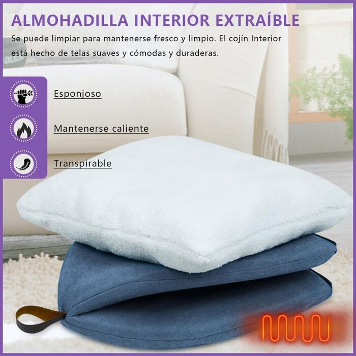 М'яке ліжко-печеринка для котів, тепле плюшеве ліжечко, гніздо для котів з знімним внутрішнім подушкою (Синій, L)