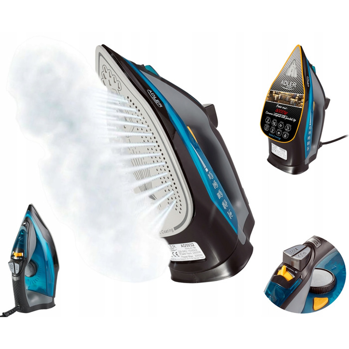 Парова праска з керамічною підошвою Strażak 9в1, 3000 Вт, потужна