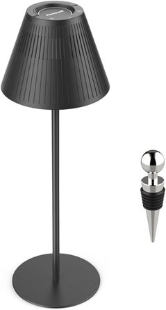 LED настільна лампа Honeywell HWT-M1 Sunturalux з RGB підсвічуванням, акумуляторна, 5200mAh, бездротова, білий колір (5500K), 1 шт. (Чорний колір 5000K, 1 шт. - з набором для ліхтарів)