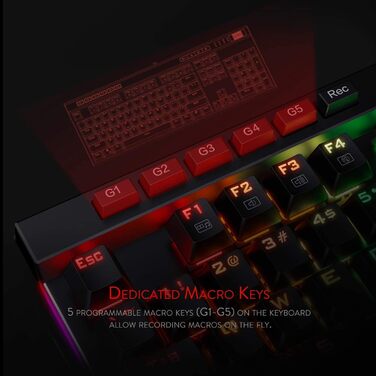 Redragon K580 PRO - Бездротова Механічна Ігрова Клавіатура RGB з 104 клавішами, Hot-Swap, Мультимедійне Управління та Макро-Запис (Brown Switches)