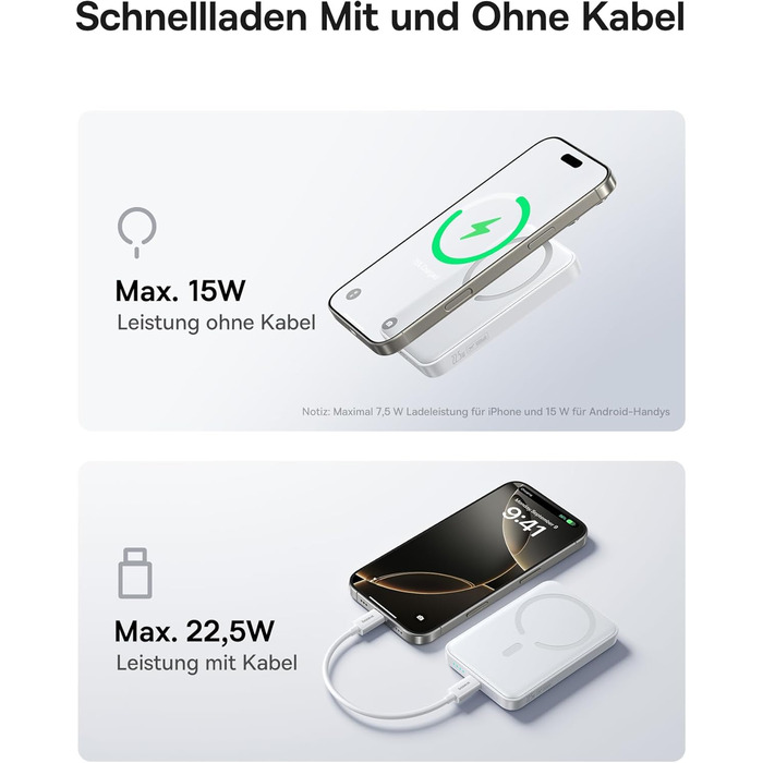 Power Bank Baseus Enerfill MagSafe 10000mAh 22.5W з магнітним кріпленням, USB-C, бездротовий, для iPhone 16/15/14/13/12