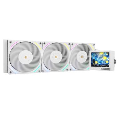 Thermalright Mjolnir Vision 360 ARGB White - СВО для CPU з IPS LCD дисплеєм 320x240, AM5/LGA 1700/1851, 360 мм, MV360 ARGB WHITE