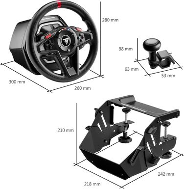 Набір Thrustmaster T128 SimTask Pack для симуляторів вантажівок та сільського господарства: кермо з Force Feedback та комплект для плоского монтажу, сумісний з Xbox та PC