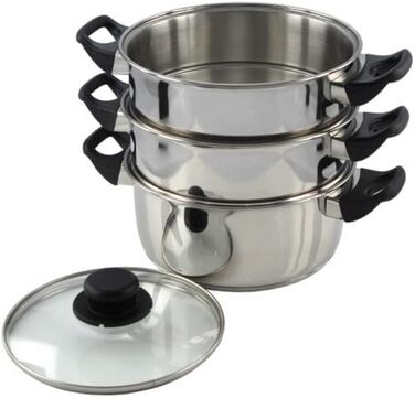 Набір пароварки Pendeford з нержавіючої сталі, 3 яруси, 20 см