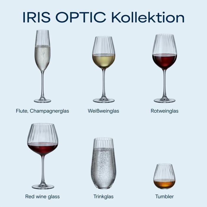 Кришталеві бокали Crystal Bohemia для шампанського - набір 6 шт, об'єм 260 мл, стійкі до миття в посудомийній машині, довговічні та стійкі до подряпин. Елегантні склянки з кришталю - ідеальний подарунок для поціновувачів шампанського (біле вино 400 мл)