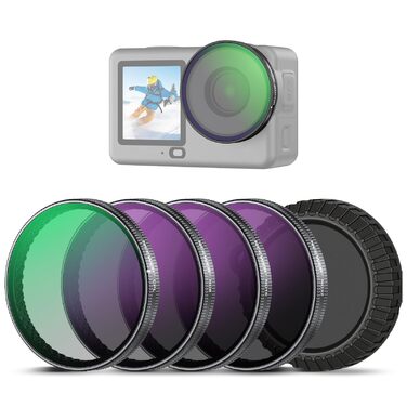 Набір фільтрів NEEWER CPL + ND для DJI Osmo: CPL, ND8/16/32/64/1000. Набір з 4 шт. з кришкою для об'єктива.