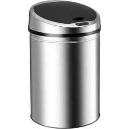 Сміттєве відро Ribelli Edelstahl з сенсором, 60 літрів, нержавіюча сталь, автоматичне відкриття/закриття, LED-індикатор, хромоване