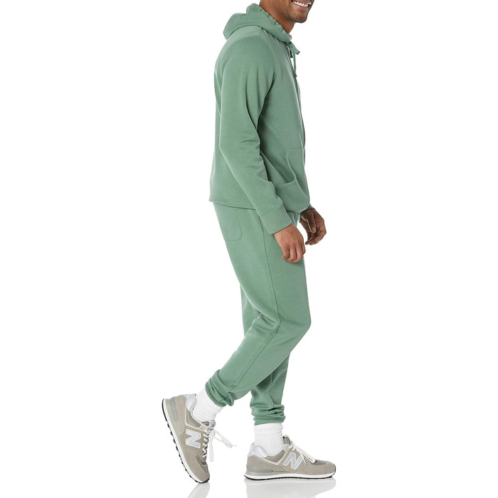 Чоловічий худі Amazon Essentias з французького трикотажу з блискавкою та комфортним кроєм (M, світло-бежевий)