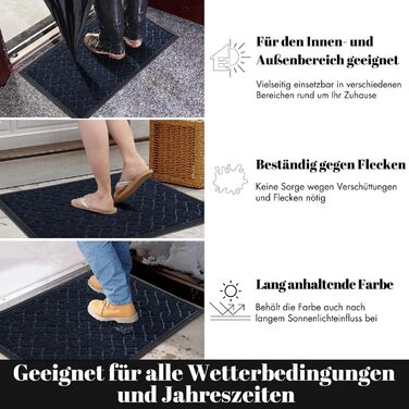 Килимок для підлоги Yimobra, водонепроникний, миється, 120x81 см, блакитний