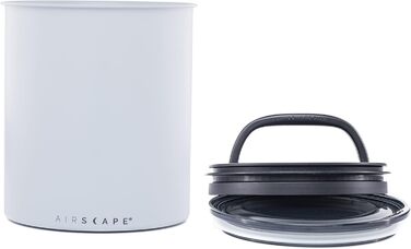 Airscape Coffee Storage Canister (1.1 kg dry beans) – large kilogram-sized container, patented airtight lid presses air out to preserve food freshness (gray)