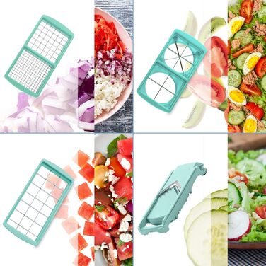 Набір для нарізки Genius Nicer Dicer Fusion, 13 частин, смарагдовий, для овочів та фруктів