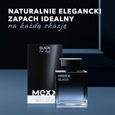 Чоловіча туалетна вода Mexx Black for Him, чорний перець та кедр, 50 мл
