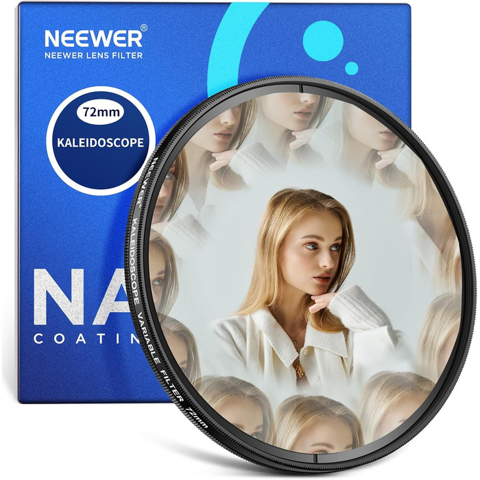 NEEWER Калейдоскоп Призмових Лінз Фільтр для Фотографії, 72mm, Кришталеве Скло, Ефект Рефракції