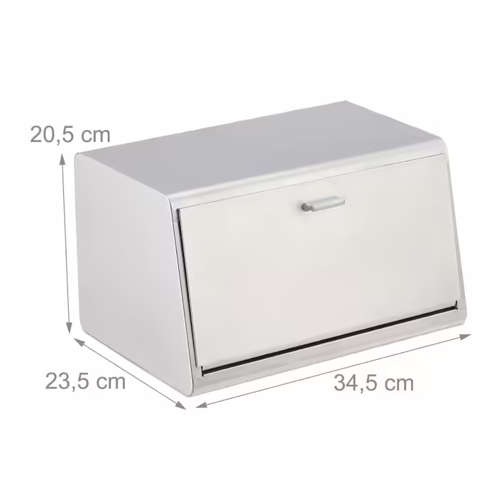 Relaxdays Stainless Steel Bread Box
