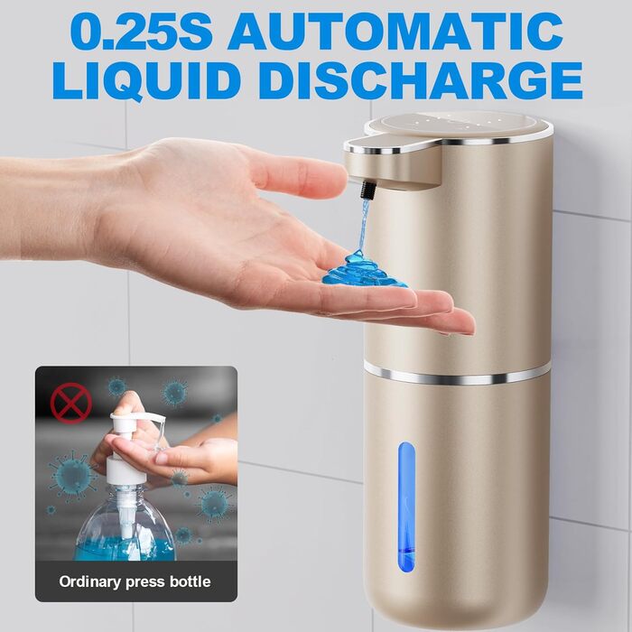 Автоматичний дозатор мила Amyzavls, 380 мл, USB, інфрачервоний сенсор, для ванної, кухні, офісу