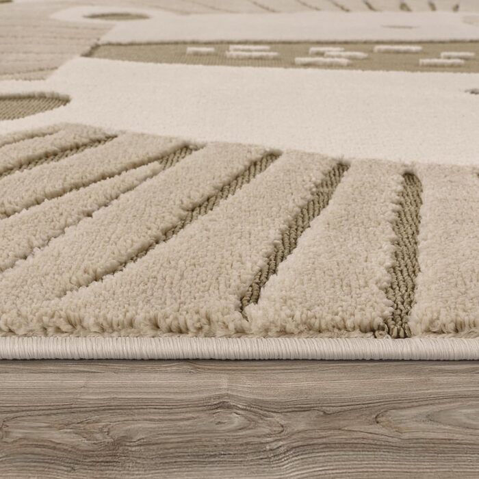 Дитячий килим Paco Home Kinderteppich 80x150 см, бежевий з левом, 3D ефект, м'який, гіпоалергенний, для дитячої кімнати