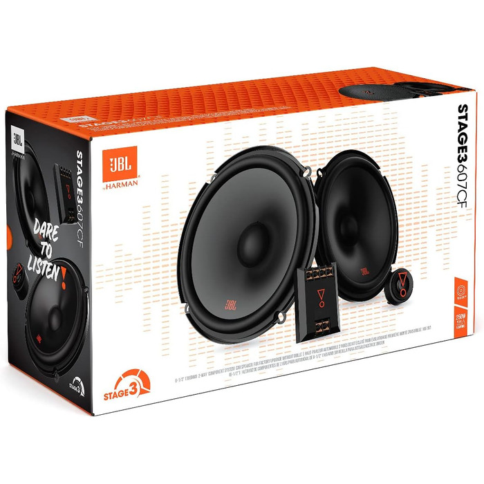 JBL Stage3 607CF автомобільна акустика 2-смугова, 250 Вт, комплект динаміків 160 мм (6,5