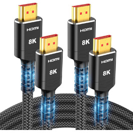 HDMI кабель Highwings 2PACK 3м (8K, 4K, 2.1, 48Gbps, eARC, HDCP 2.2/2.3, DTS:X, HDR)