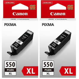 Оригінальний чорнильний картридж Canon PGI-550 PGBK чорний, XL (набір 2 шт), екологічна упаковка