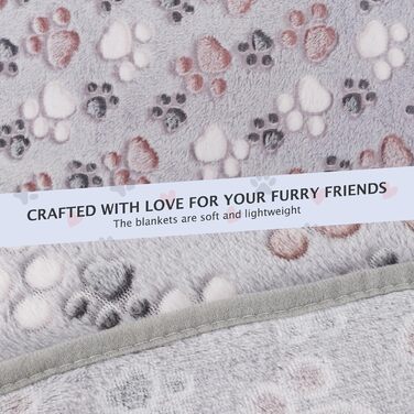 М'яка ковдра для собак та котів BVAGSS 6 шт. (60 x 40 см, сірий) - тепла флісова ковдра для маленьких та середніх тварин